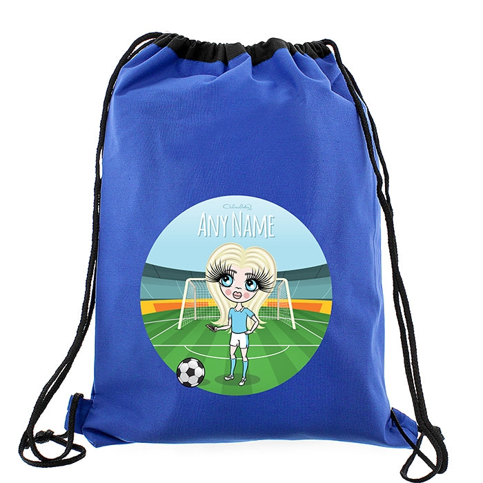 ClaireaBella Girls Football Drawstring Gym Bag - Image 3