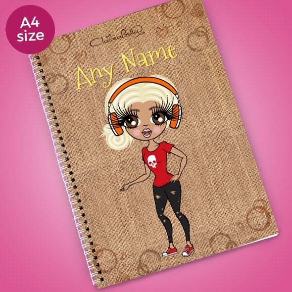 ClaireaBella Jute Bag A4 Notebook - Image 1