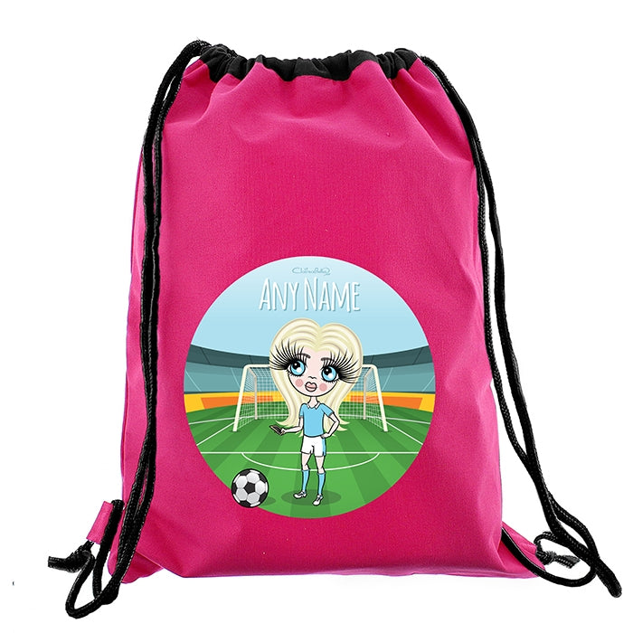 ClaireaBella Girls Football Drawstring Gym Bag - Image 4