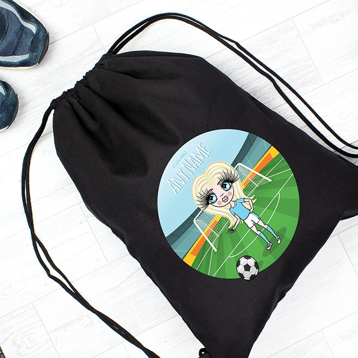 ClaireaBella Girls Football Drawstring Gym Bag - Image 5