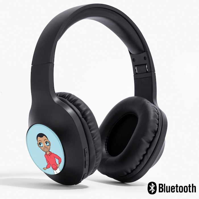 MrCB Blue Personalised Wireless Headphones - Image 1