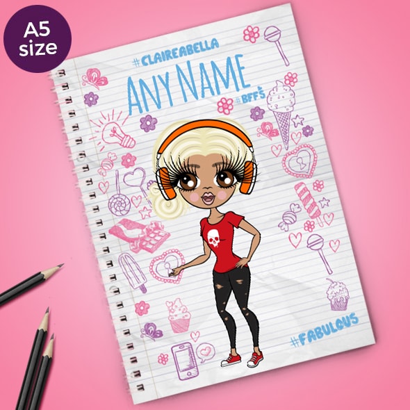 ClaireaBella Notebook Print A5 Softback Notebook - Image 1