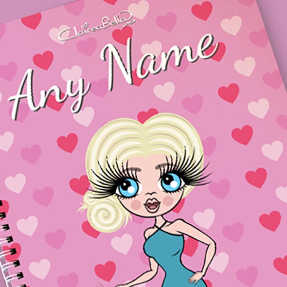 ClaireaBella Heart Print A4 Softback Notebook - Image 2