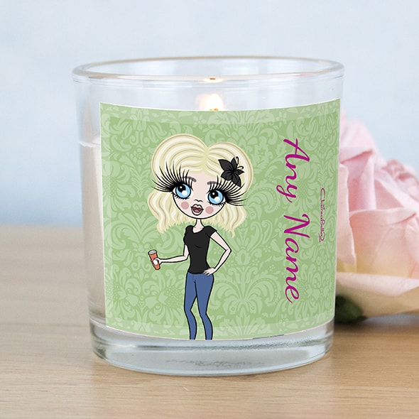 ClaireaBella Green Floral Scented Candle - Image 1