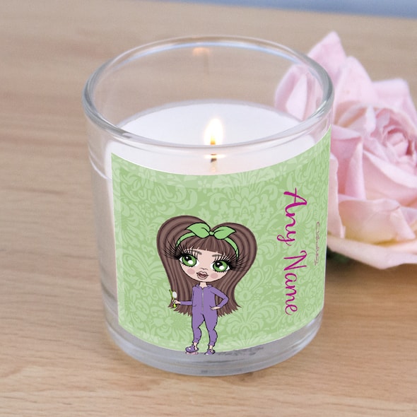 ClaireaBella Girls Green Floral Scented Candle - Image 2