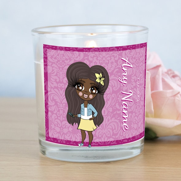 ClaireaBella Girls Lilac Floral Scented Candle - Image 1