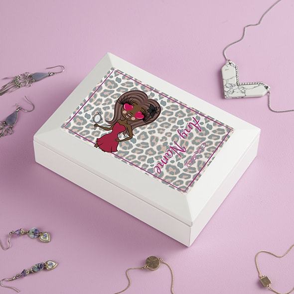ClaireaBella Pink Leopard Print Jewellery Box - Image 2
