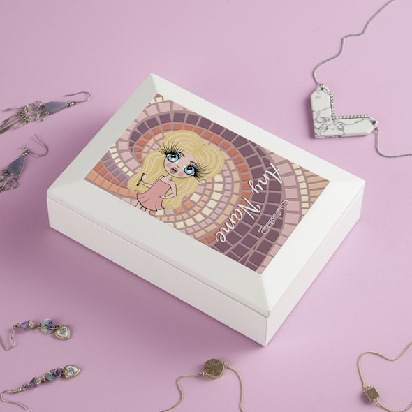ClaireaBella Girls Mosaic Print Jewellery Box - Image 2
