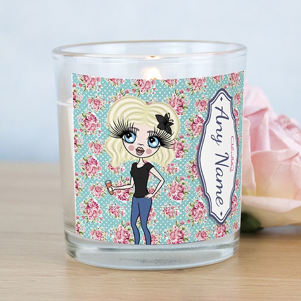 ClaireaBella Rose Print Scented Candle - Image 1