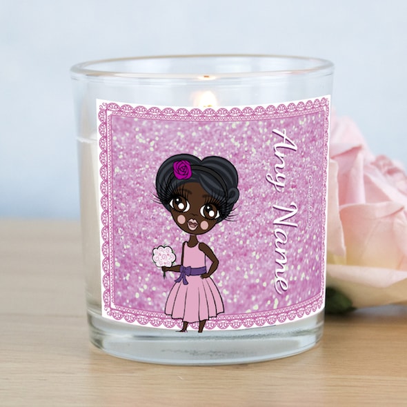 ClaireaBella Girls Pink Glitter Scented Candle - Image 1