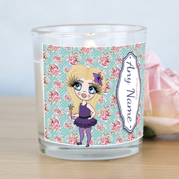 ClaireaBella Girls Rose Print Scented Candle - Image 1