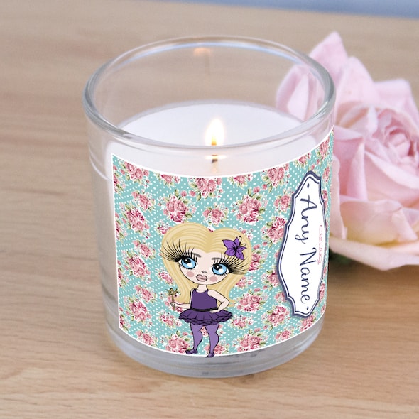 ClaireaBella Girls Rose Print Scented Candle - Image 2