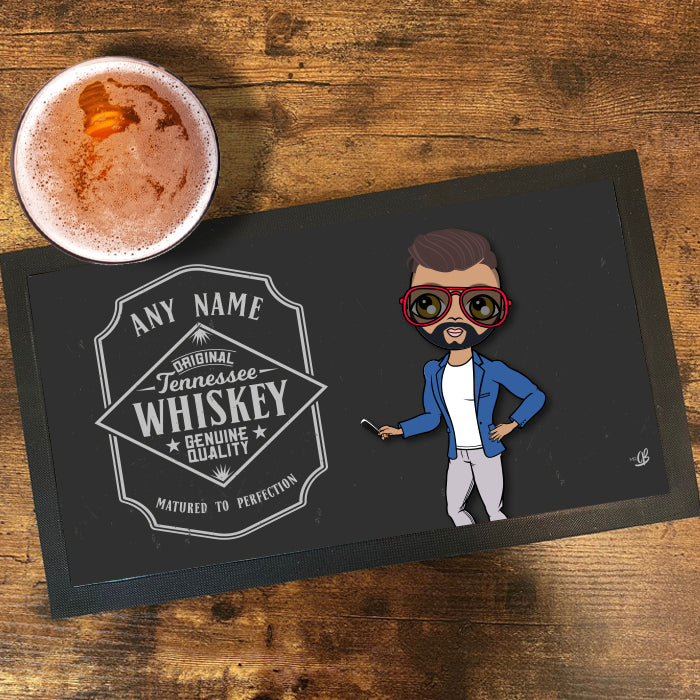 MrCB Personalised Whiskey Label Rubber Bar Runner