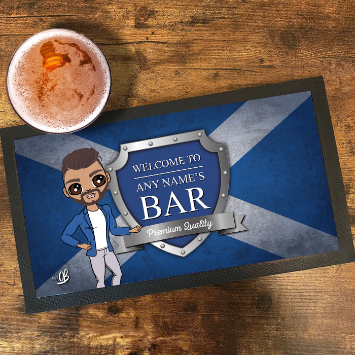 MrCB Personalised Scottish Flag Rubber Bar Runner