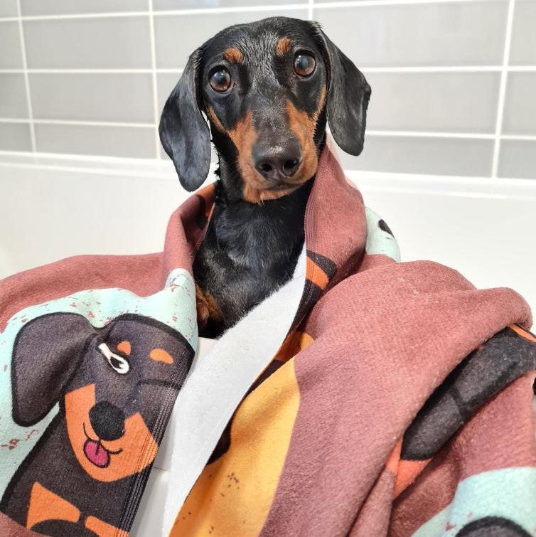 Personalised Dog Bath Time Bath Towel