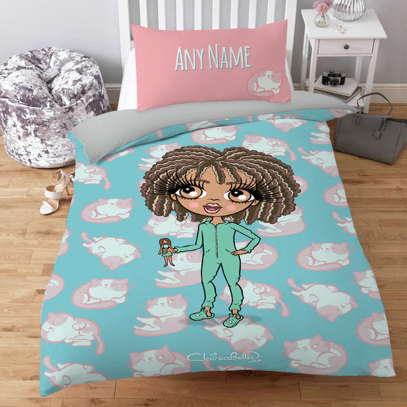 ClaireaBella Girls Personalised Cat Nap Bedding