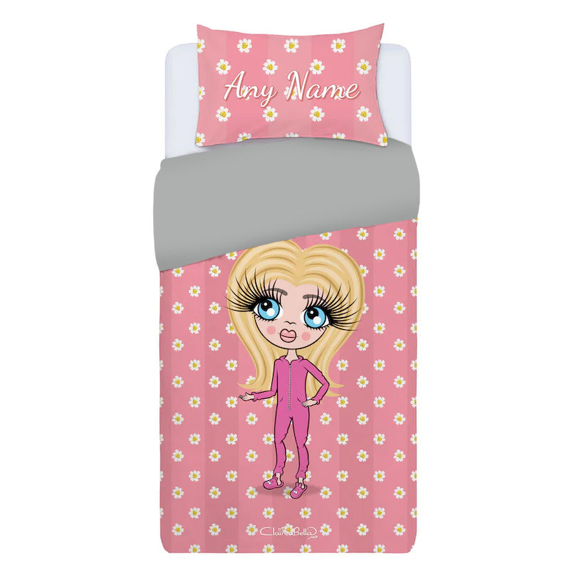 ClaireaBella Girls Personalised Lazy Daisy Bedding