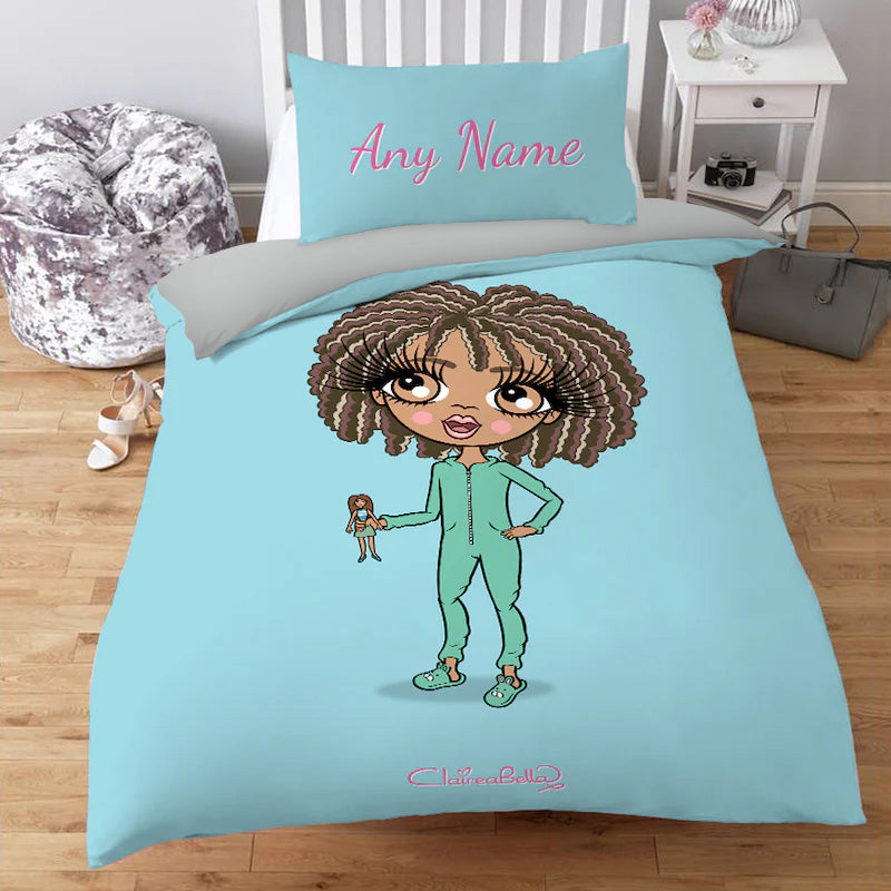 ClaireaBella Girls Personalised Candy Blue Bedding