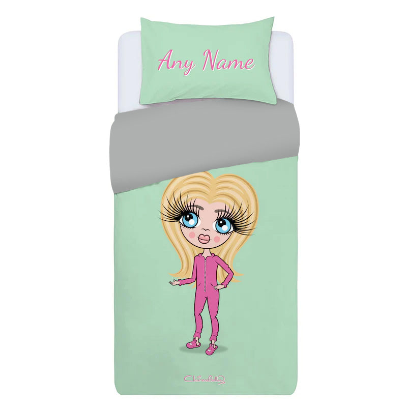 ClaireaBella Girls Personalised Candy Mint Bedding