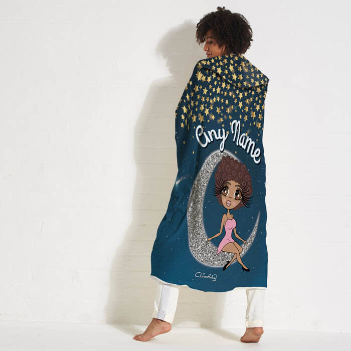 ClaireaBella Love You To The Moon Hooded Blanket