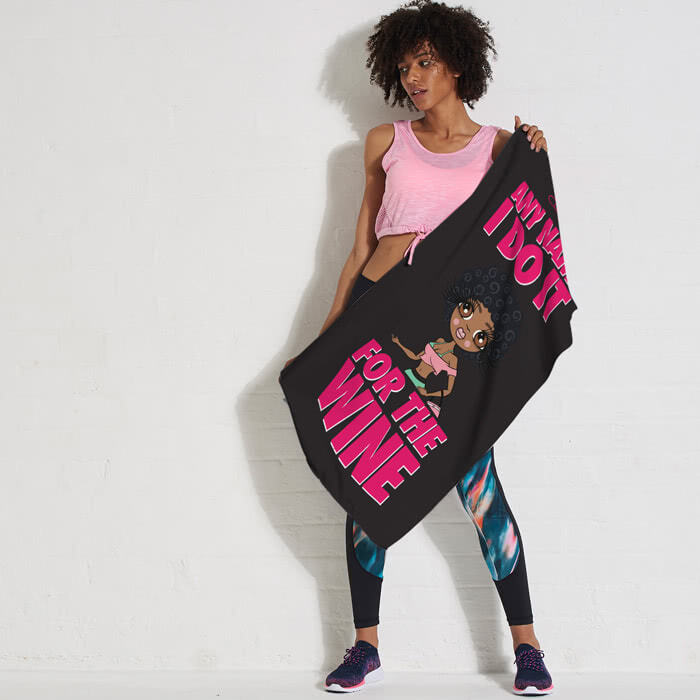 ClaireaBella Do It For The Wine Gym Towel