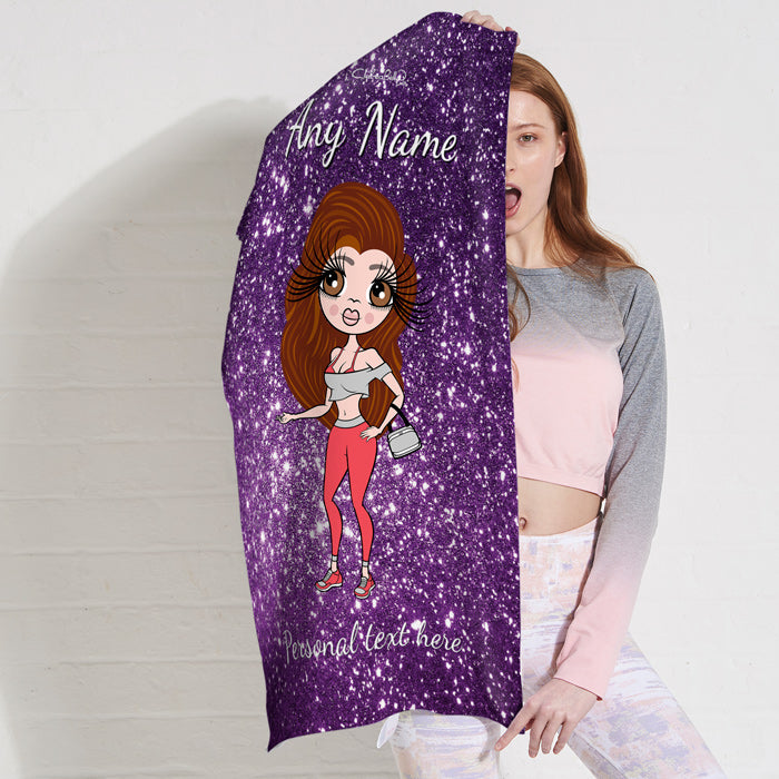 ClaireaBella Glitter Effect Gym Towel