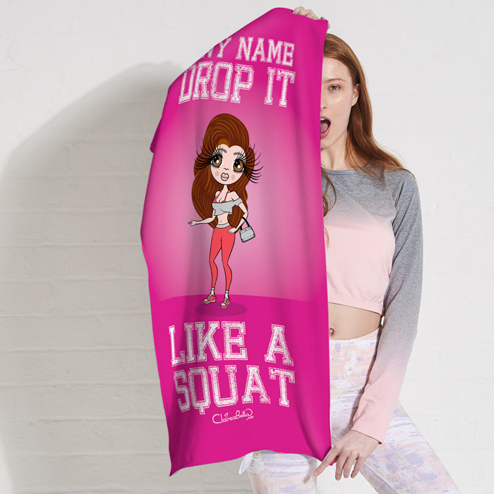 ClaireaBella Drop It Like A Squat Gym Towel