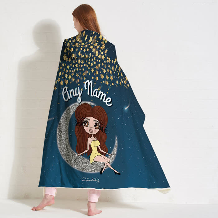 ClaireaBella Love You To The Moon Hooded Blanket