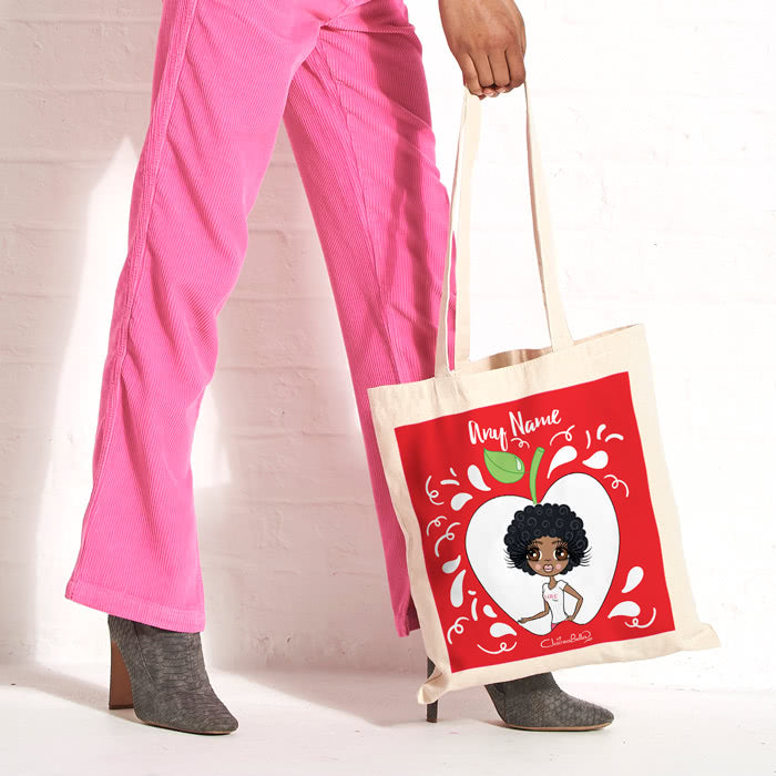 ClaireaBella Canvas Bag - Teacher's Apple