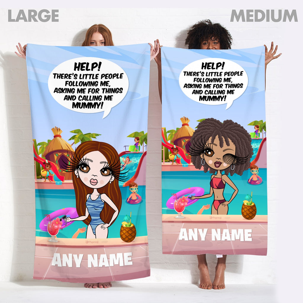 ClaireaBella Help! Little People Beach Towel