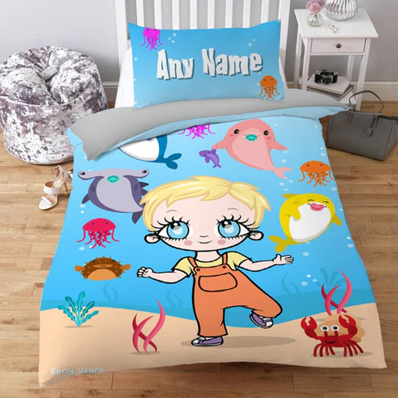 Early Years Personalised Baby Shark Bedding