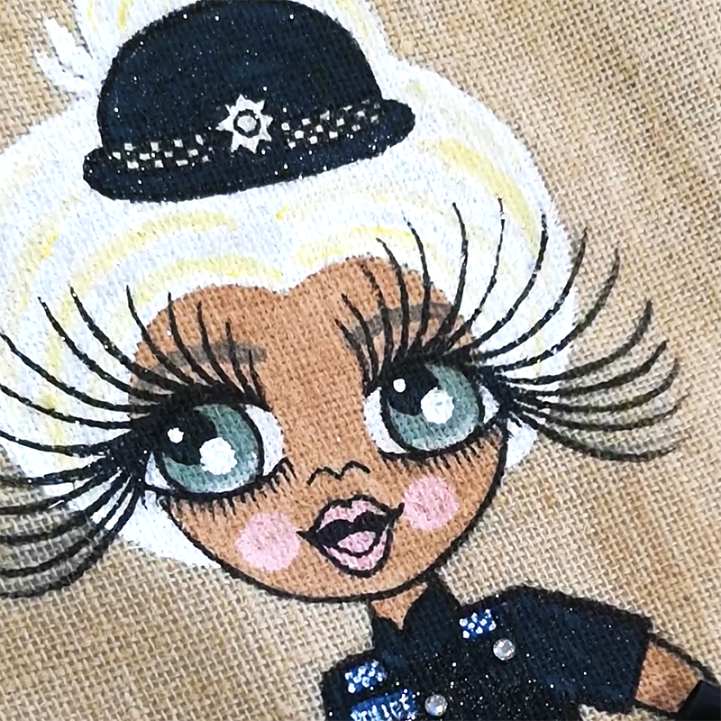 ClaireaBella Police Jute Bag - Large