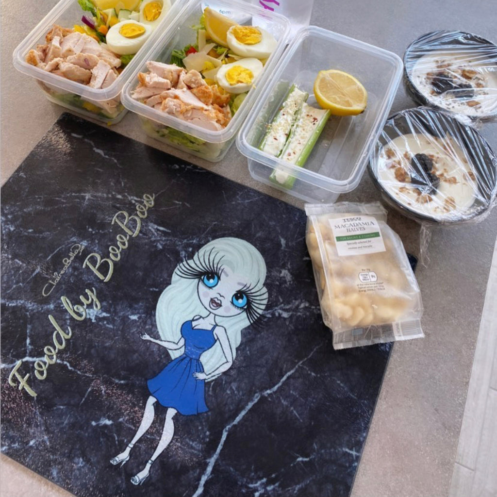 ClaireaBella Landscape Glass Chopping Board - Marble Effect