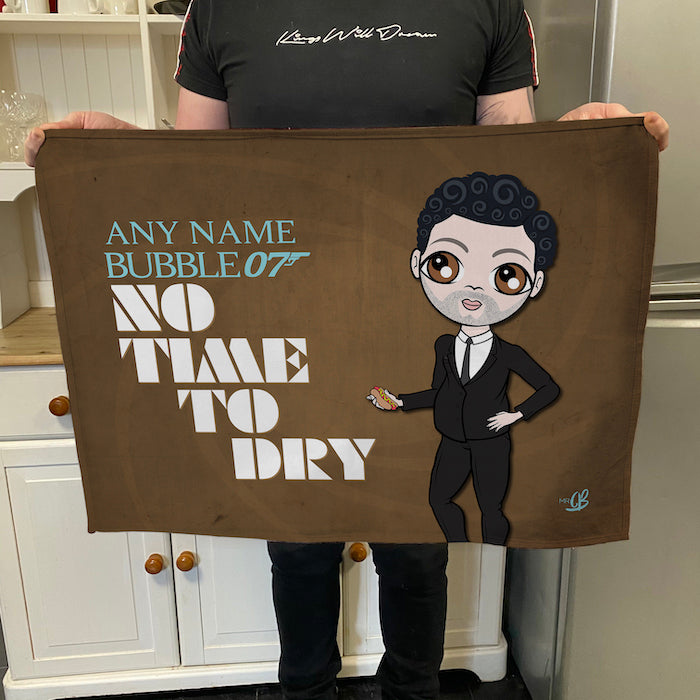 MrCB Personalised No Time To Dry Tea Towel