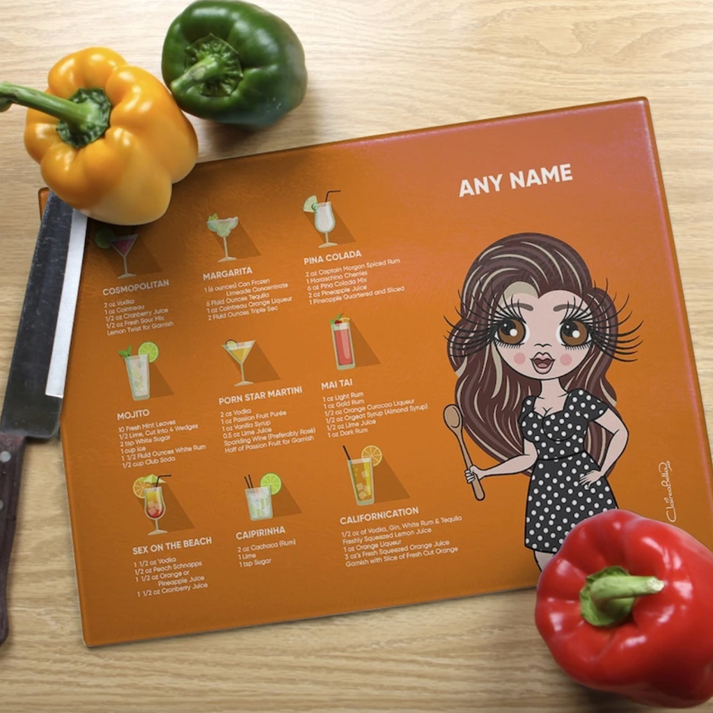 ClaireaBella Glass Chopping Board - Cocktail Recipes