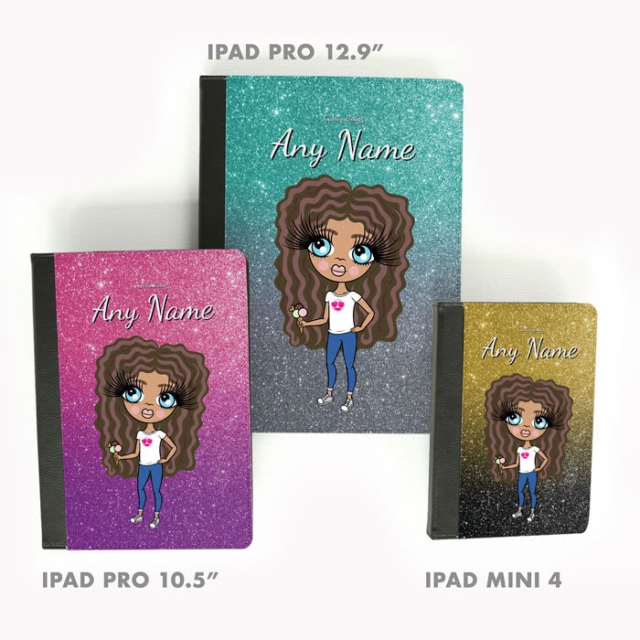 ClaireaBella Girls Ombre Glitter Effect iPad Case - Image 5