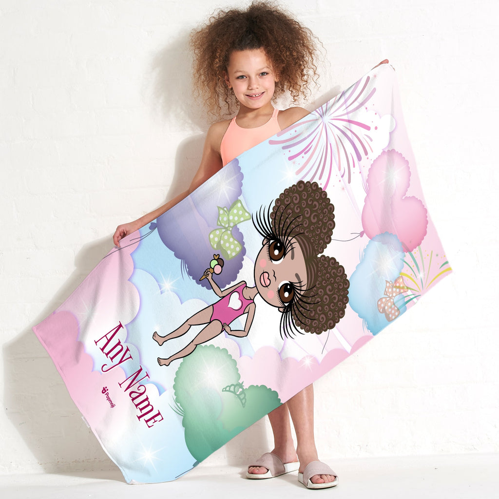 ClaireaBella Girls Magical Balloon Beach Towel