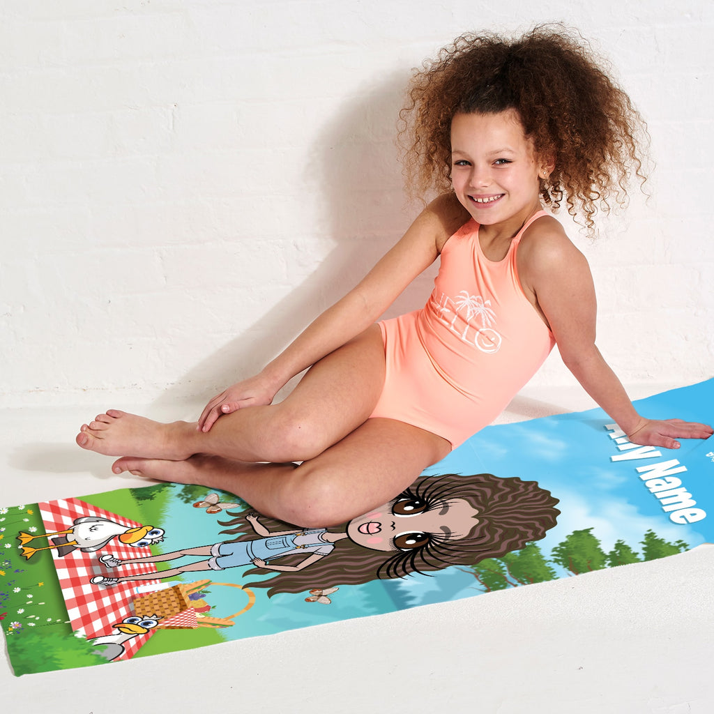 ClaireaBella Girls Picnic Fun Beach Towel