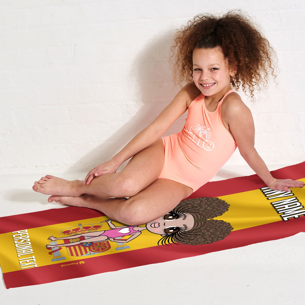 ClaireaBella Girls Spanish Flag Beach Towel