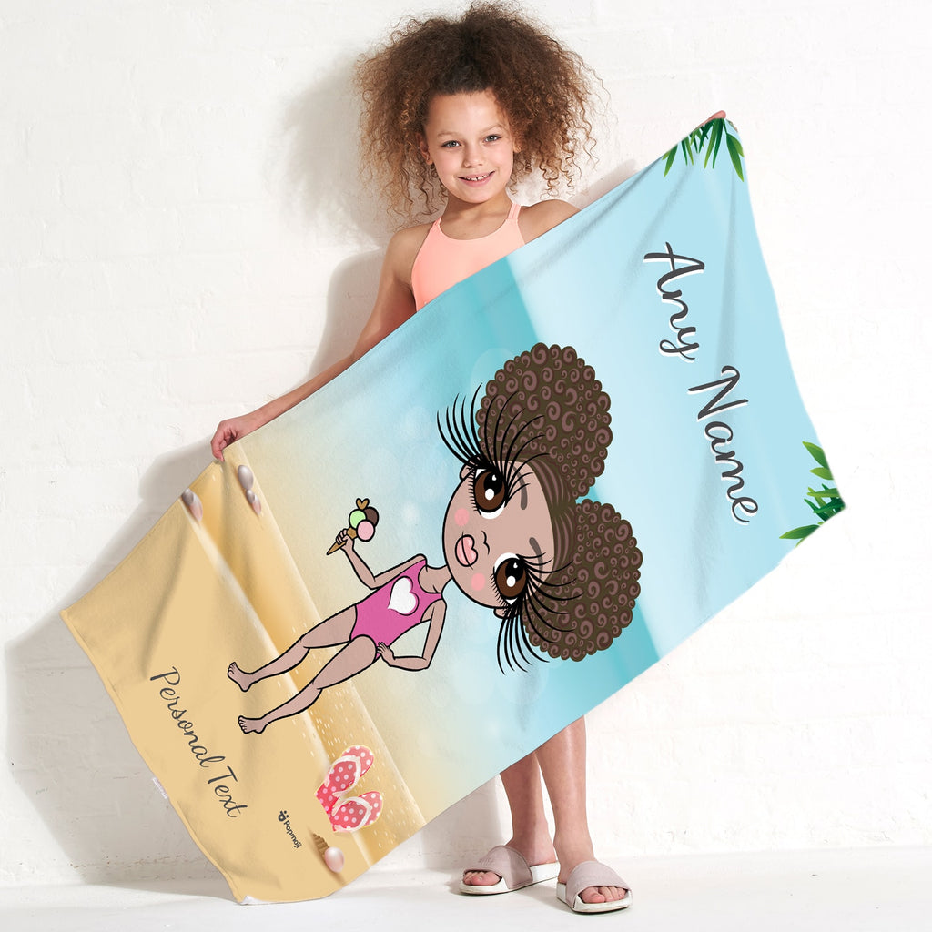 ClaireaBella Girls Beach Print Beach Towel