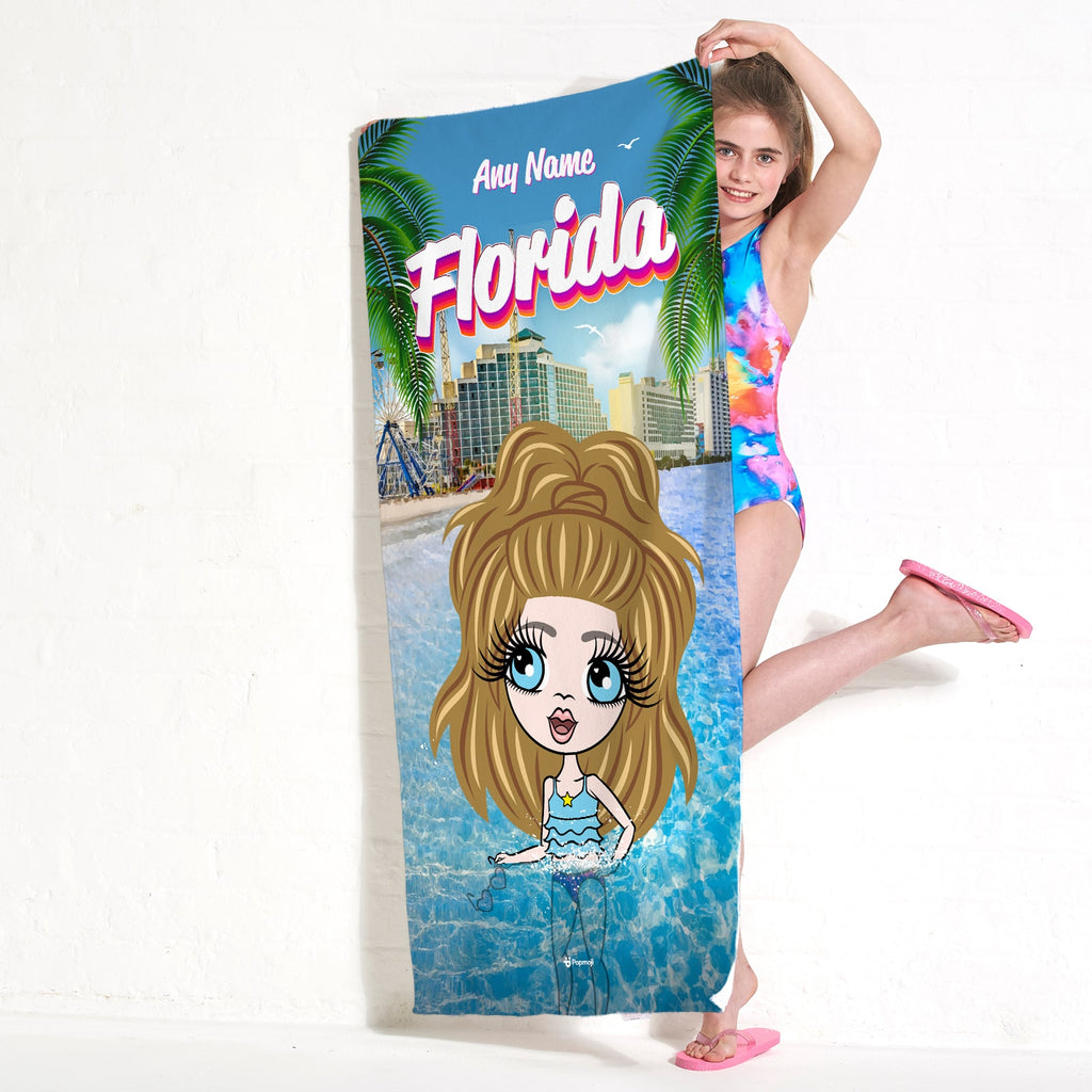 ClaireaBella Girls Florida Beach Towel