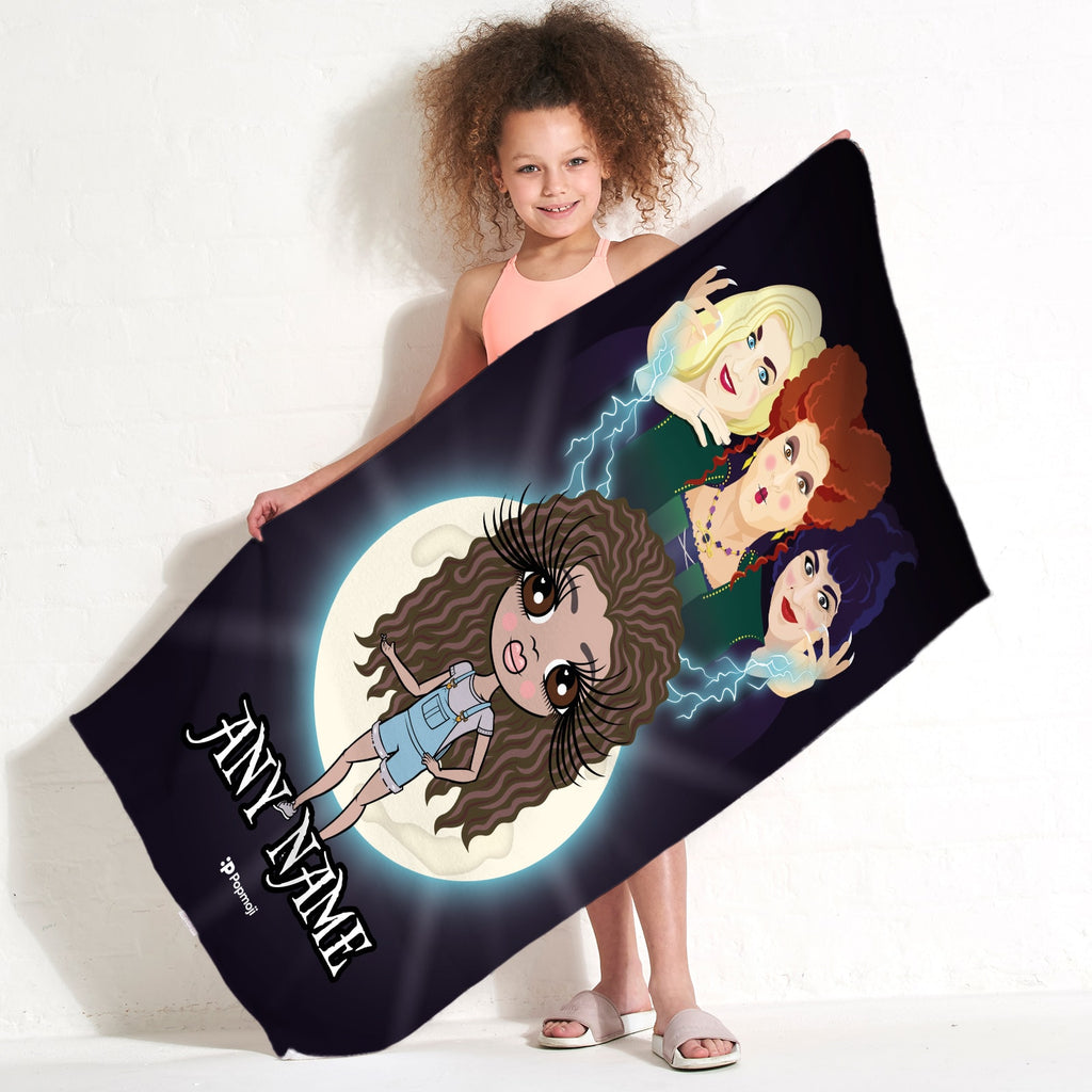 ClaireaBella Girls Mischievous Witches Beach Towel