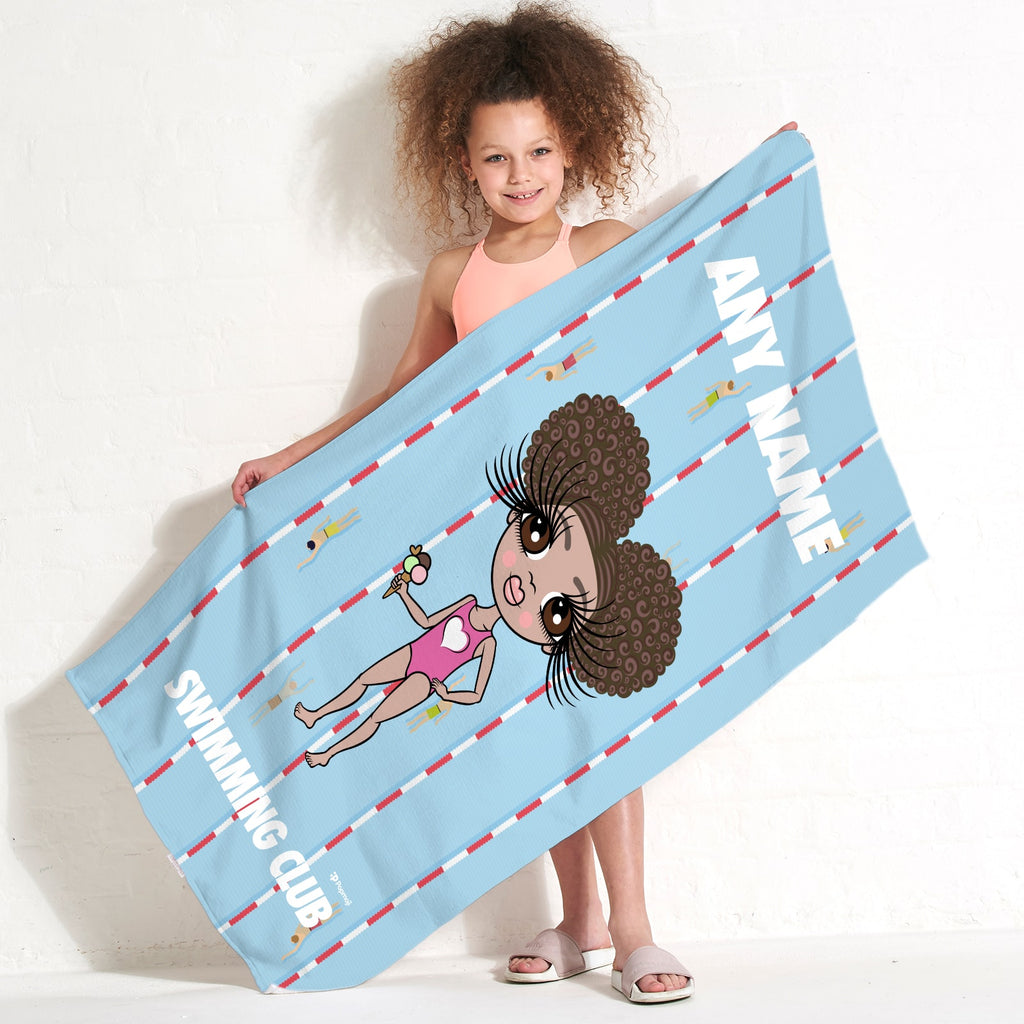 ClaireaBella Girls Lanes Swimming Towel