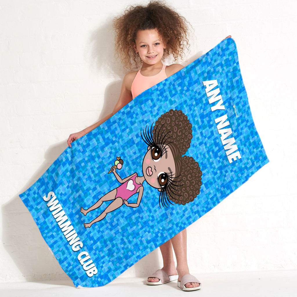 ClaireaBella Girls Pool Texture Swimming Towel