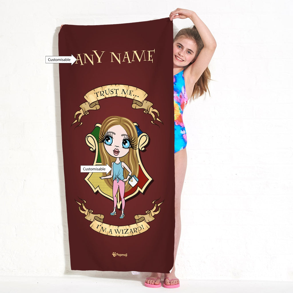 ClaireaBella Girls Wizard Beach Towel