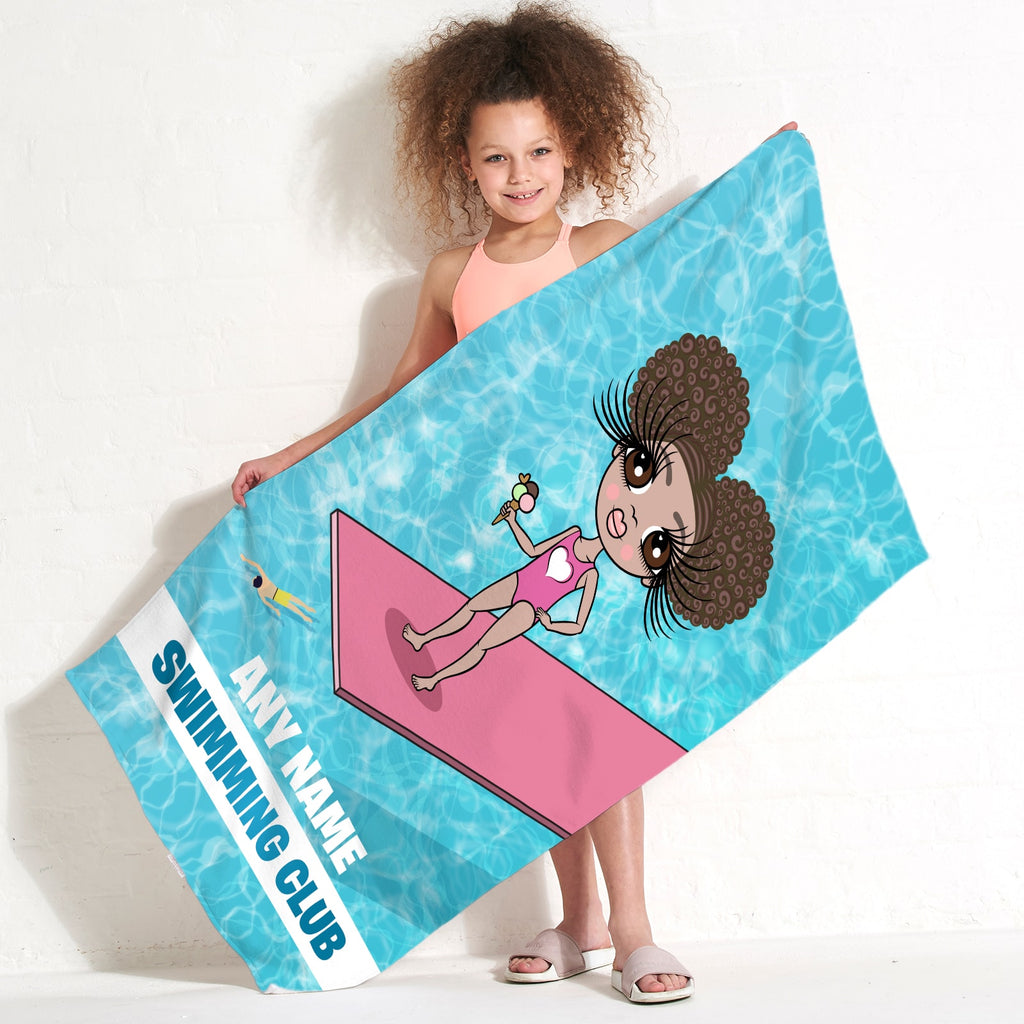 ClaireaBella Girls Diving Board Swimming Towel
