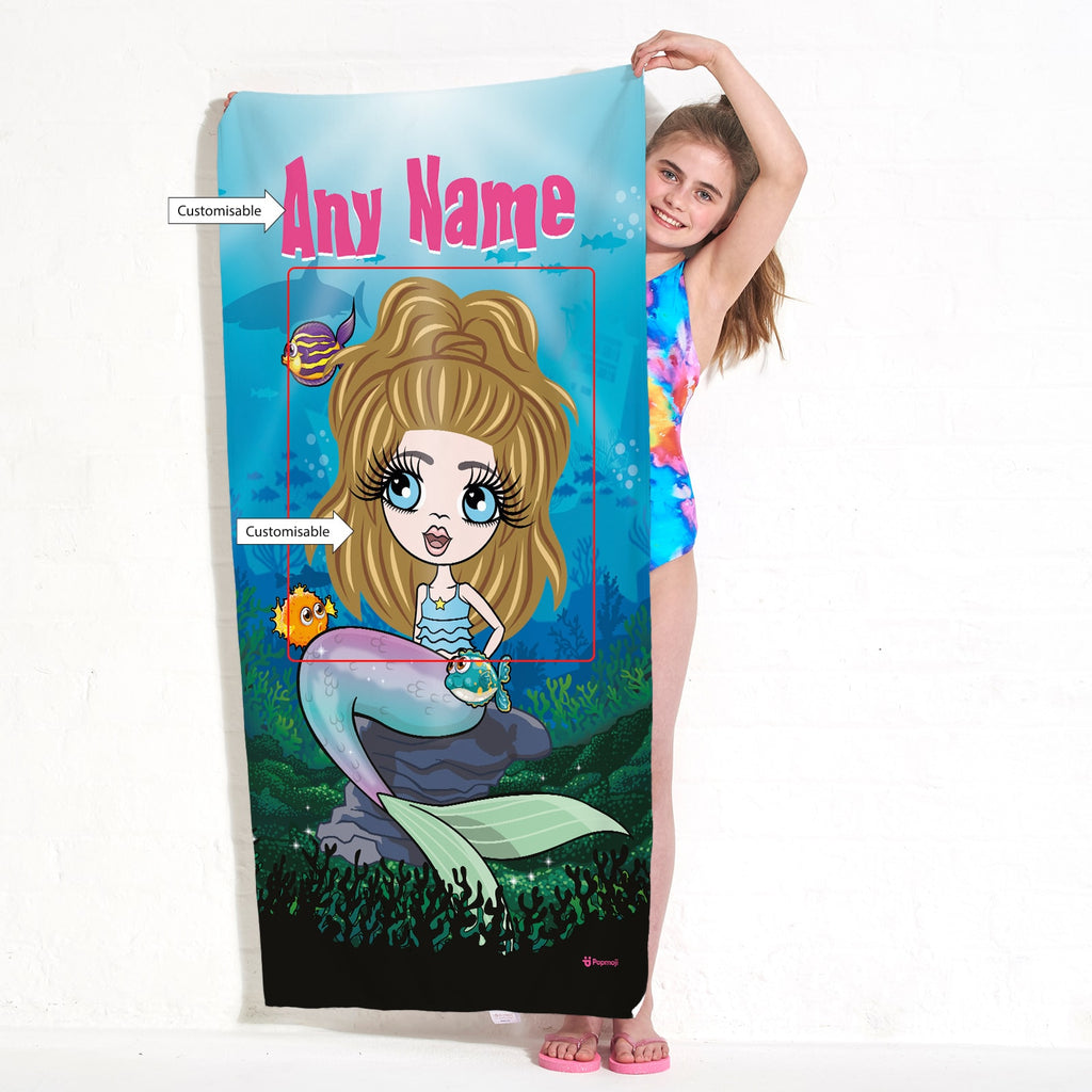 ClaireaBella Girls Mermaid Beach Towel