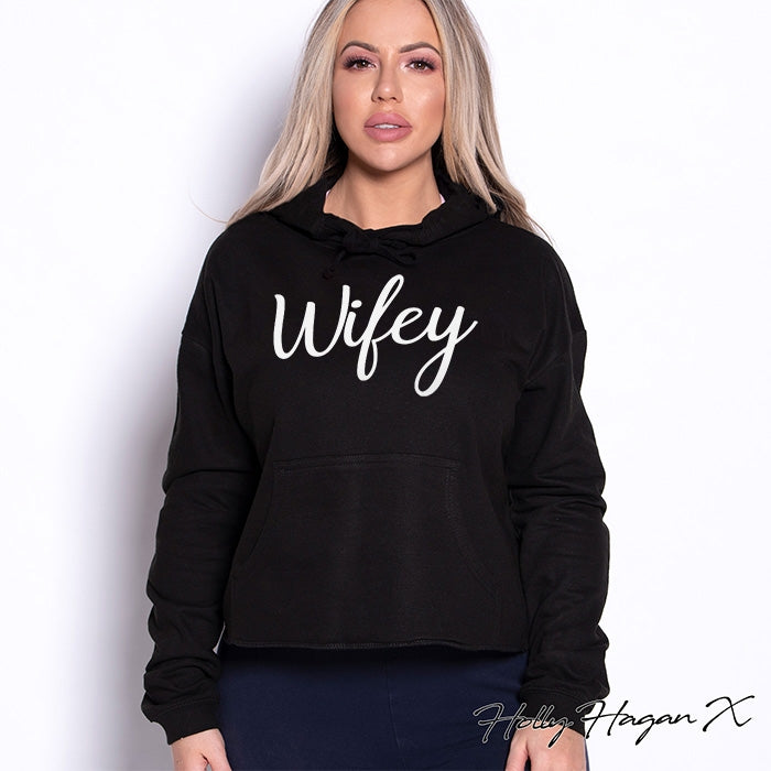 Holly Hagan X Wifey Cropped Hoodie - Image 4