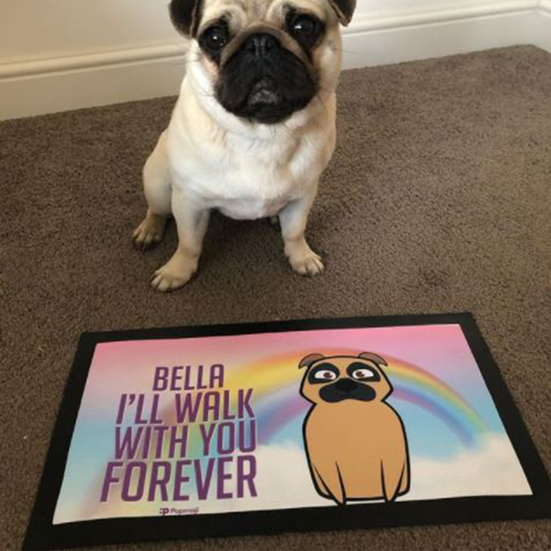 Personalised Dog Walk With You Forever Pet Mat