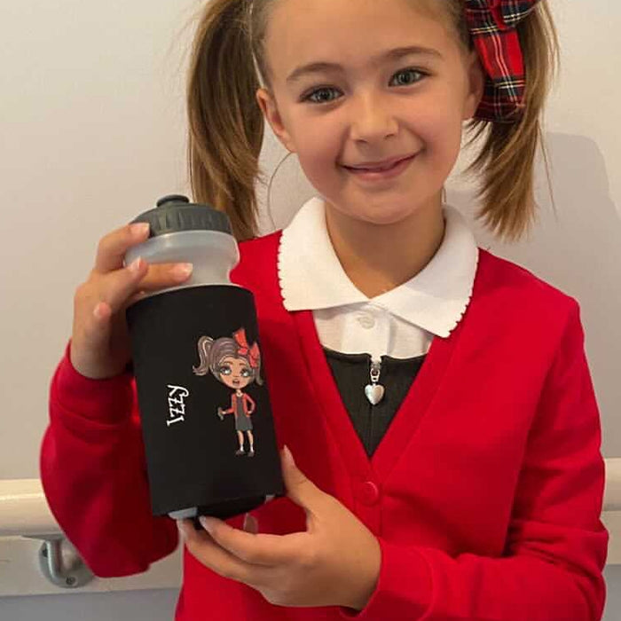 ClaireaBella Girls Personalised Black Lunch Bag & Water Bottle Bundle - Image 4